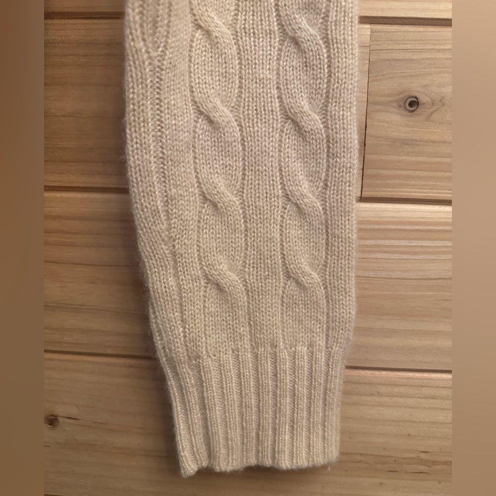 Vintage Ralph Lauren Black Label Size Medium Cashmere Cable Knit Wrap Sweater - Picture 11 of 15